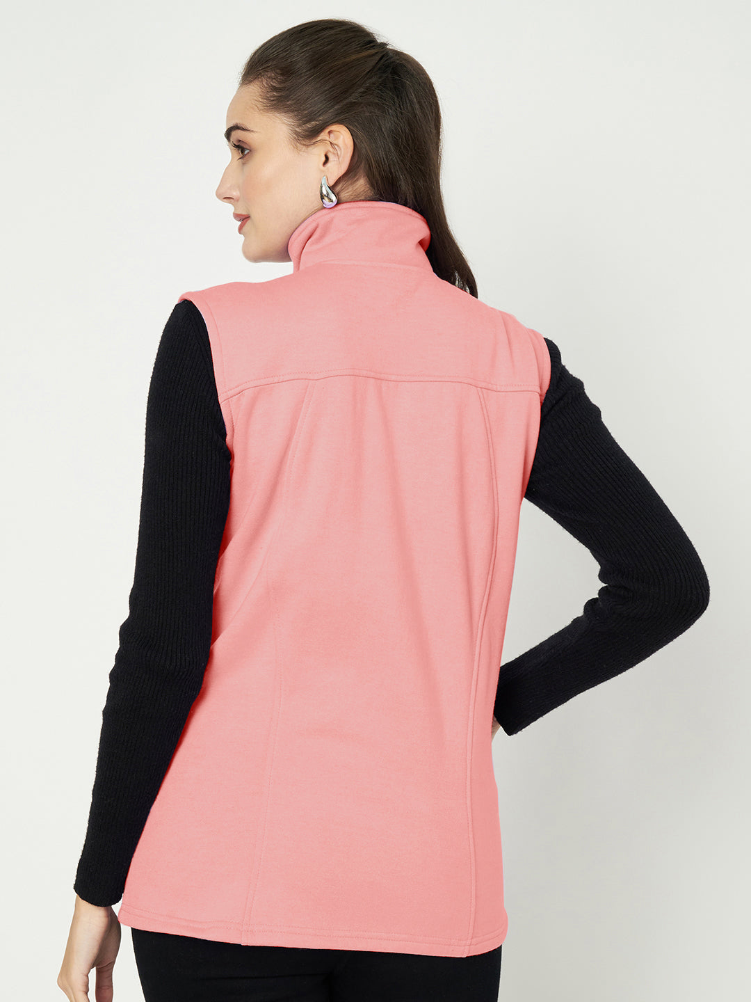 Mock Collar Fleece Tailored Jacket