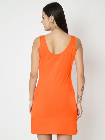 BRINNS Women Scoop Neck Sleeveless bodycon Mini Dress