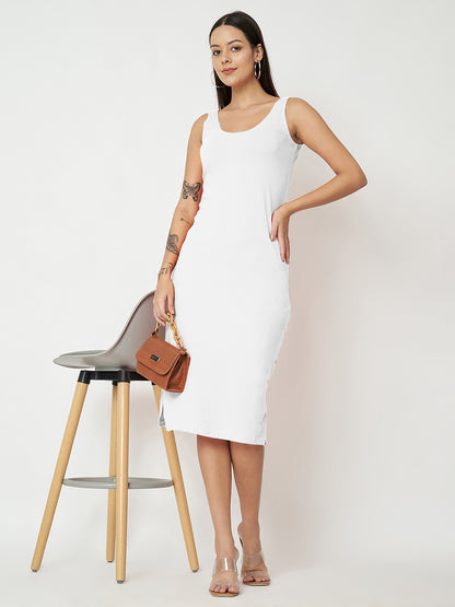 BRINNS Women Solid Sleeveless Sheath Midi Dress