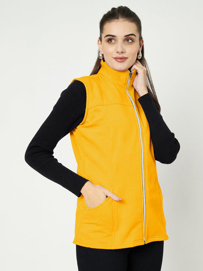 Mock Collar Fleece Tailored Jacket