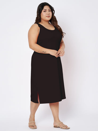 Plus Size Sheath Midi Dress