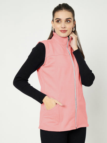 Mock Collar Fleece Tailored Jacket