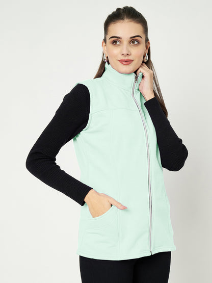 Mock Collar Fleece Tailored Jacket