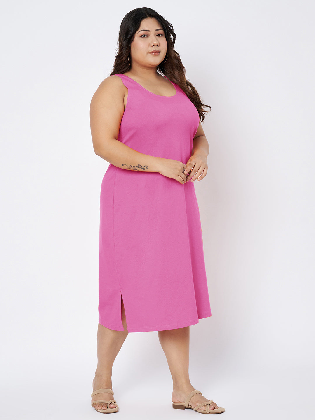 Plus Size Sheath Midi Dress