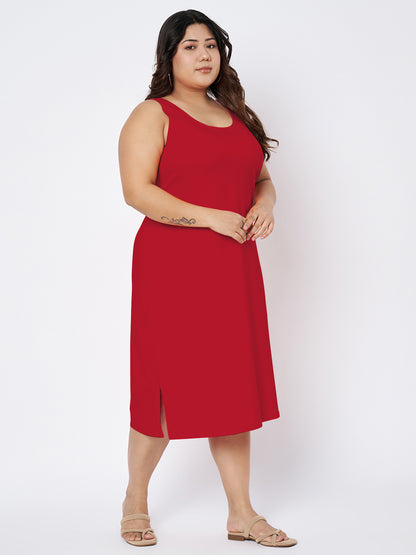 Plus Size Sheath Midi Dress