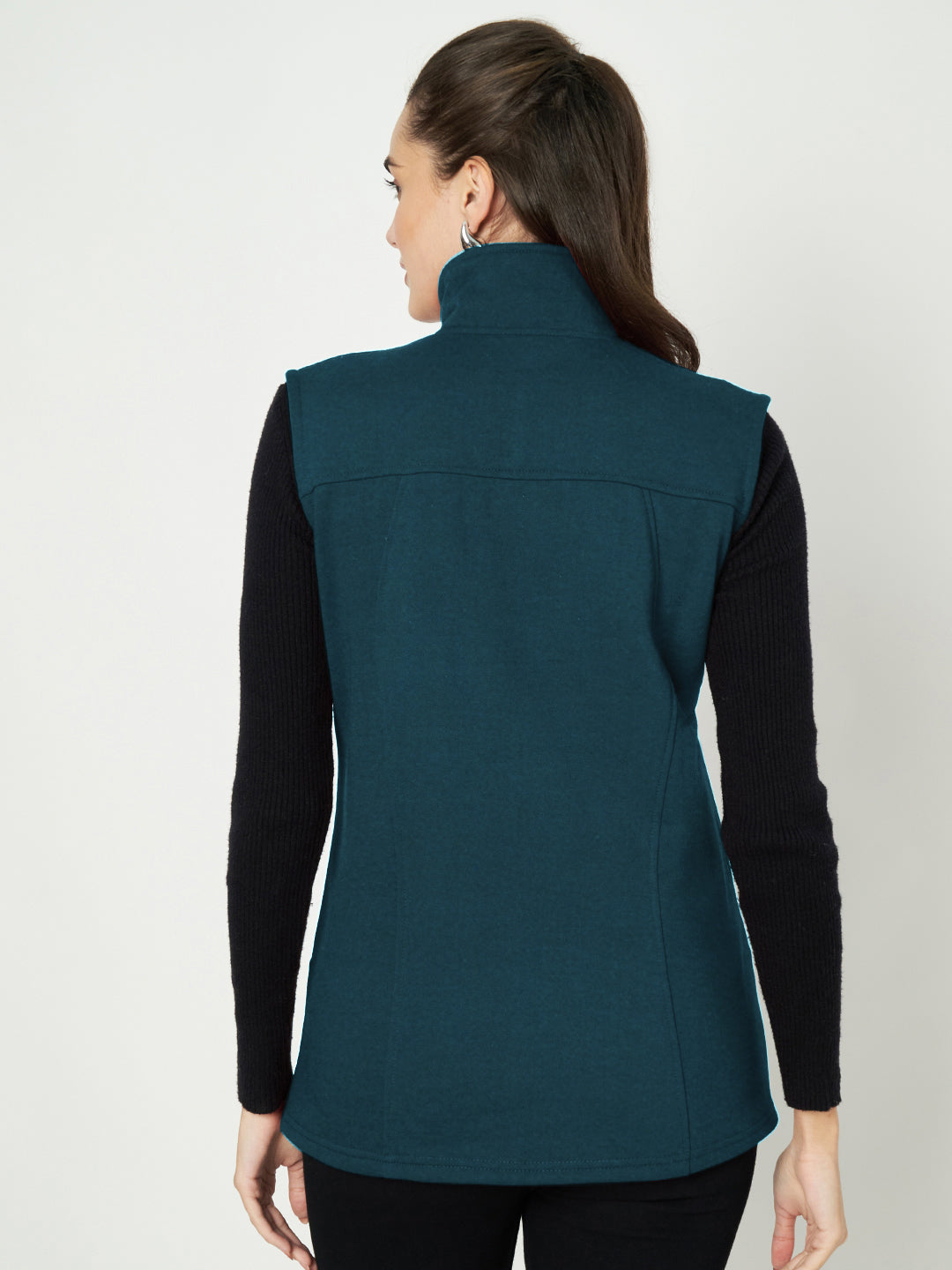 Mock Collar Fleece Tailored Jacket