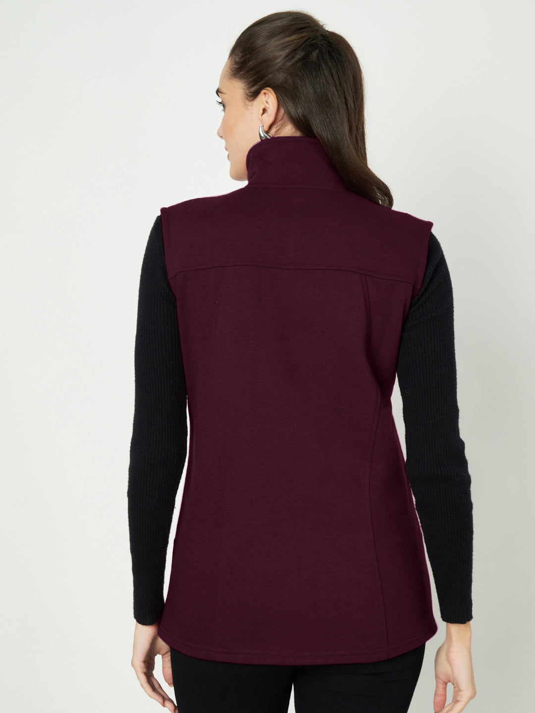 Mock Collar Fleece Tailored Jacket