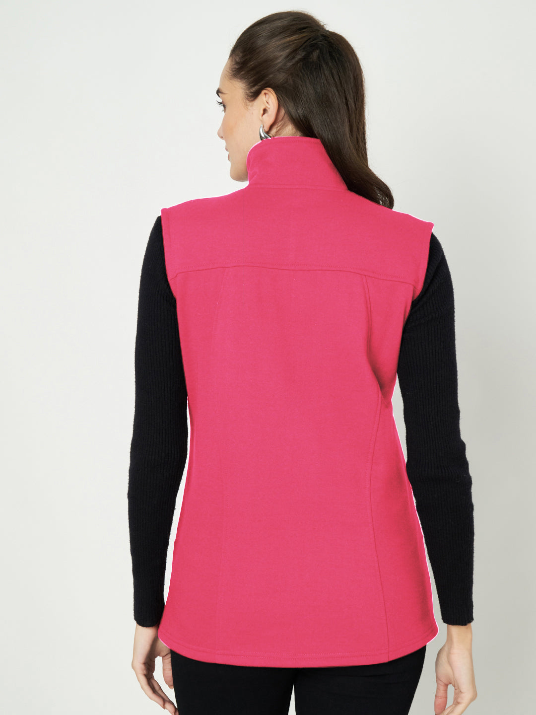 Mock Collar Fleece Tailored Jacket