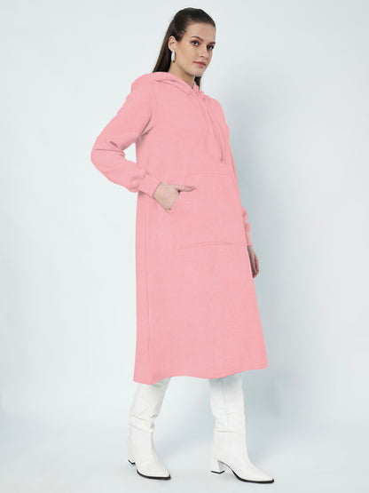 Hooded A-Line Midi Dress