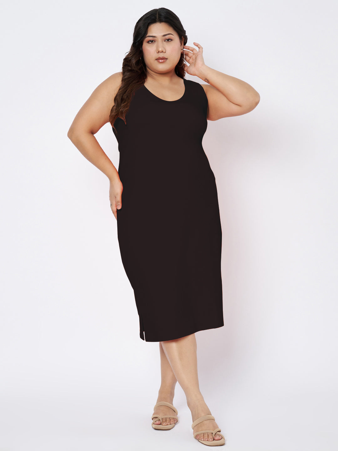Plus Size Sheath Midi Dress