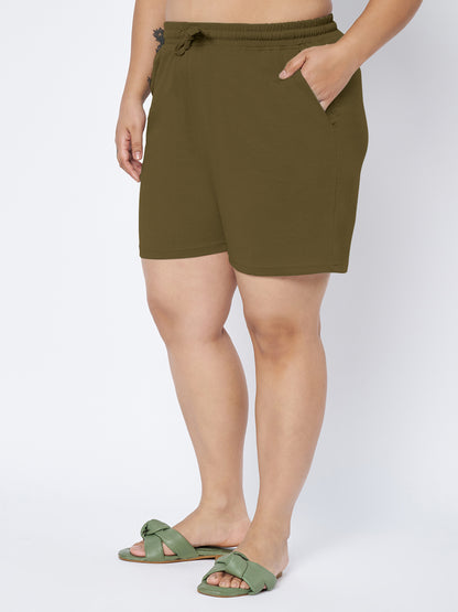 Plus Size Cotton Shorts