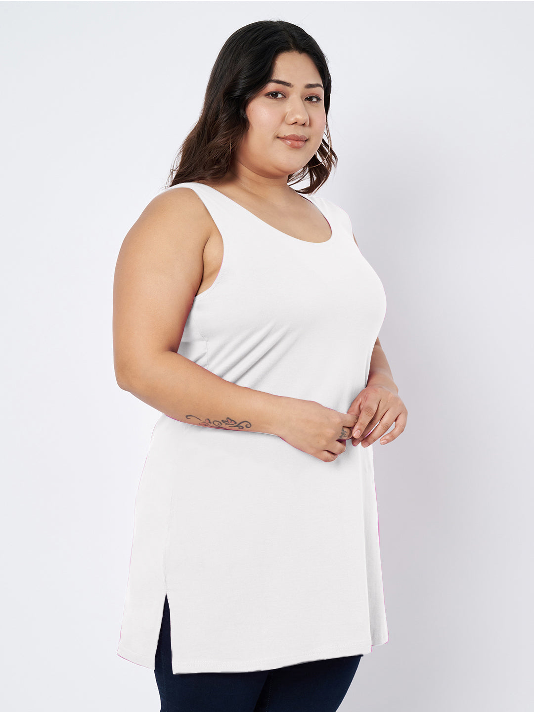 Plus Size Cotton Slip
