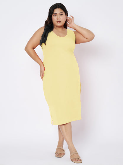 Plus Size Sheath Midi Dress