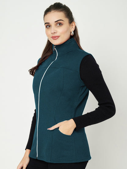Mock Collar Fleece Tailored Jacket