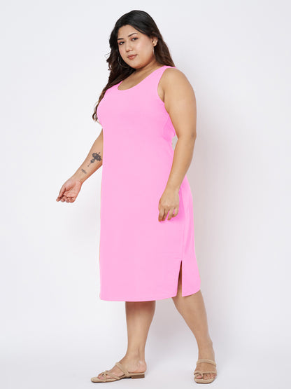 Plus Size Sheath Midi Dress