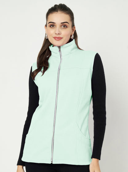 Mock Collar Fleece Tailored Jacket