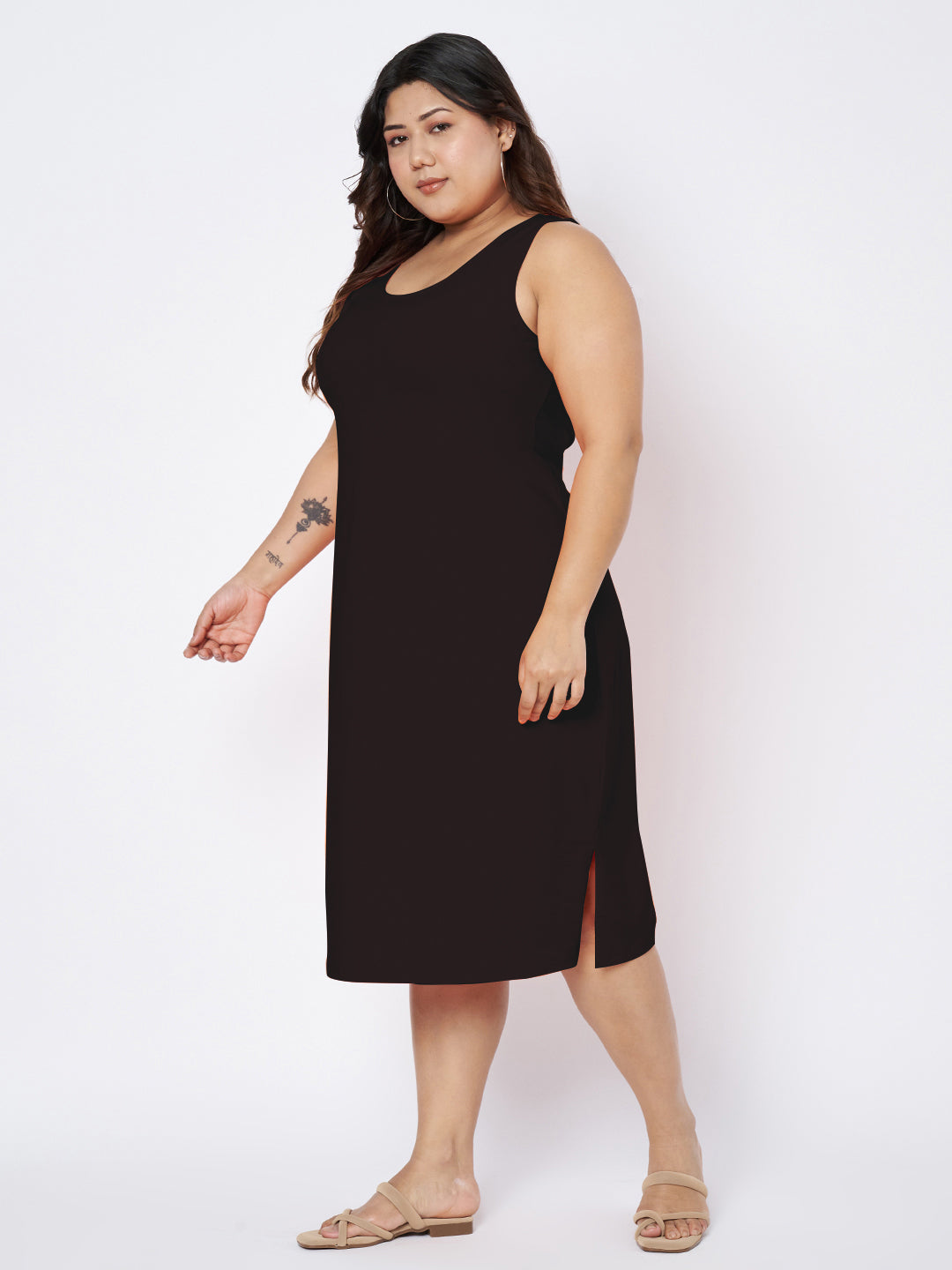 Plus Size Sheath Midi Dress