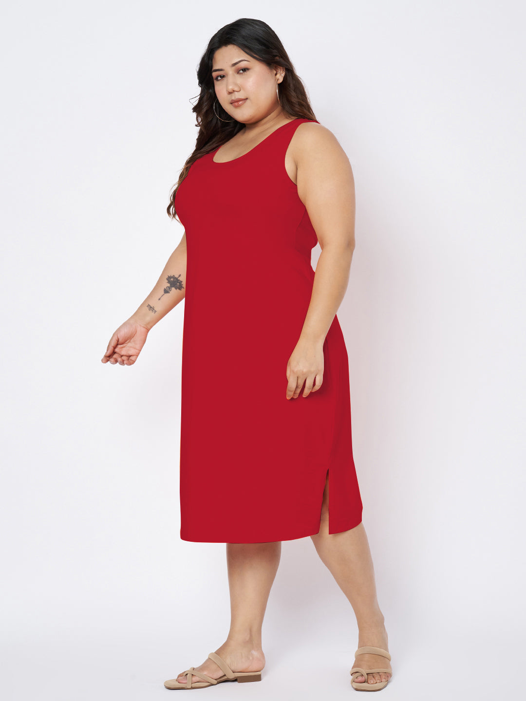 Plus Size Sheath Midi Dress