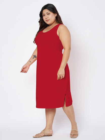 Plus Size Sheath Midi Dress