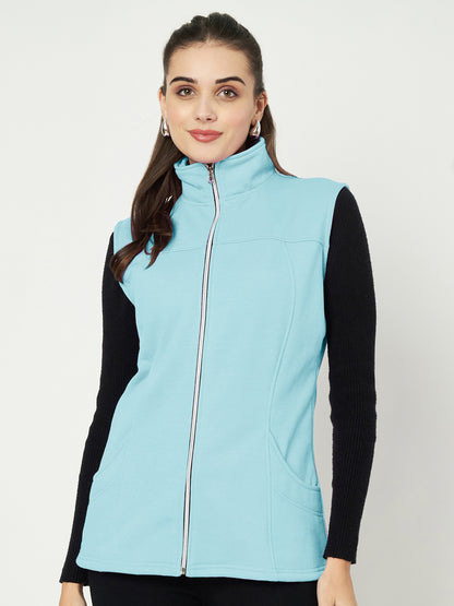 Mock Collar Fleece Tailored Jacket