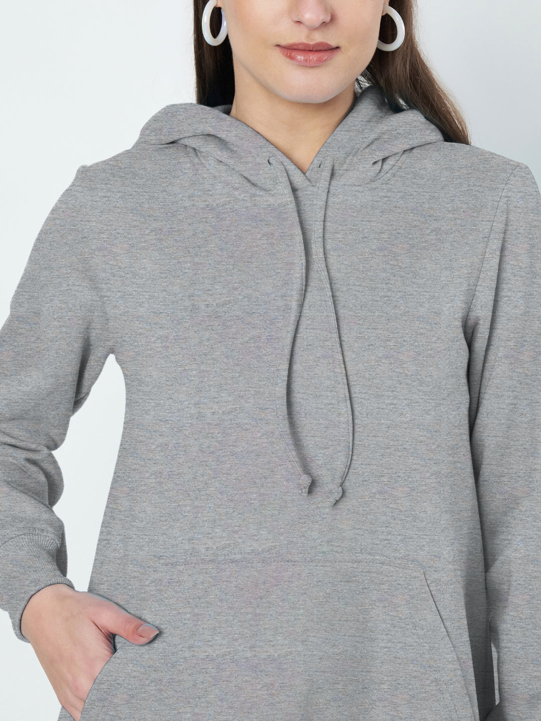Hooded A-Line Midi Dress