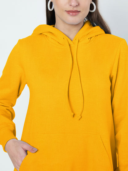 Hooded A-Line Midi Dress