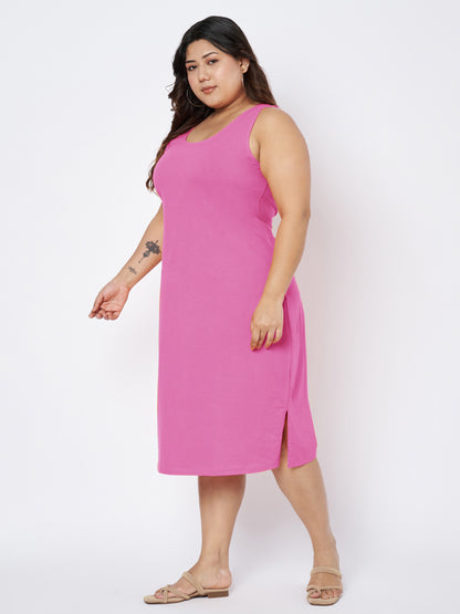 Plus Size Sheath Midi Dress