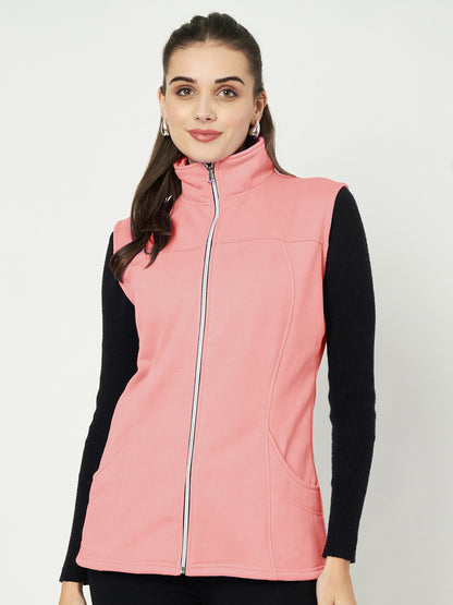 Mock Collar Fleece Tailored Jacket