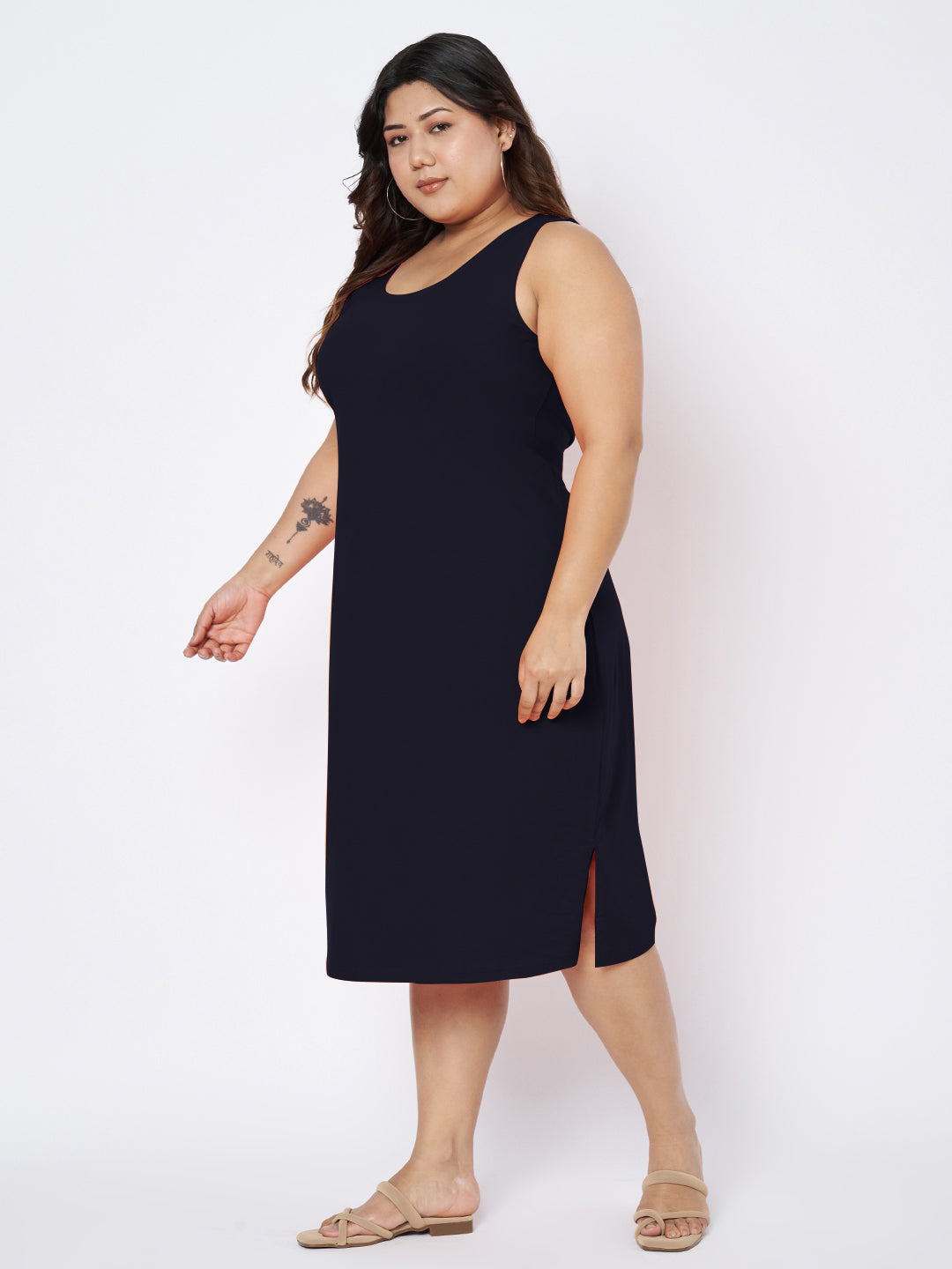 Plus Size Sheath Midi Dress