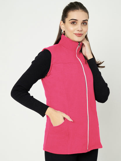 Mock Collar Fleece Tailored Jacket