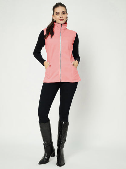Mock Collar Fleece Tailored Jacket