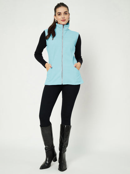 Mock Collar Fleece Tailored Jacket