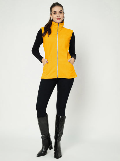 Mock Collar Fleece Tailored Jacket
