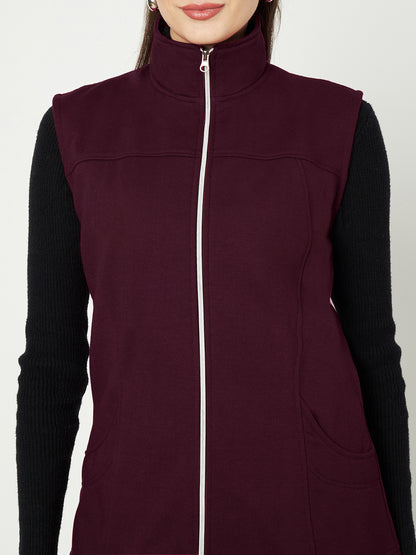 Mock Collar Fleece Tailored Jacket