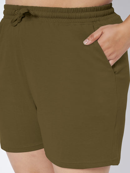 Plus Size Cotton Shorts