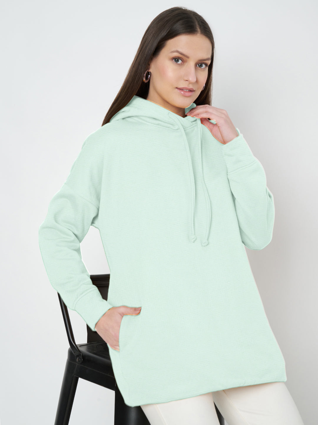 Hooded Longline Sweatshirt
