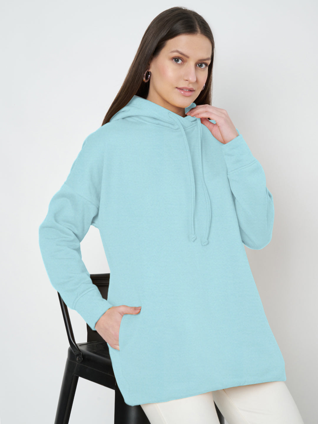 Hooded Longline Sweatshirt