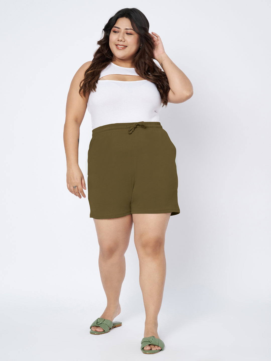 Plus Size Cotton Shorts