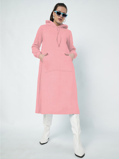 Hooded A-Line Midi Dress