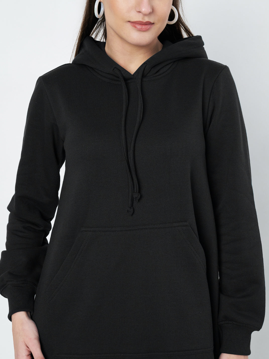 Hooded A-Line Midi Dress