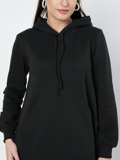 Hooded A-Line Midi Dress