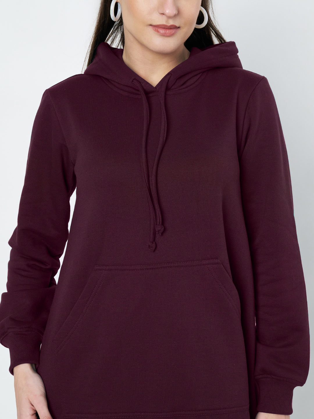 Hooded A-Line Midi Dress
