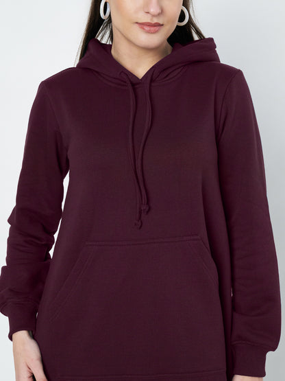 Hooded A-Line Midi Dress