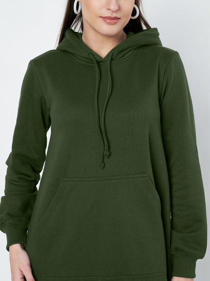 Hooded A-Line Midi Dress