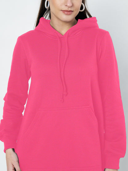 Hooded A-Line Midi Dress