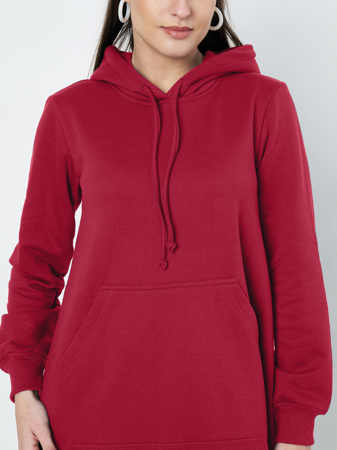Hooded A-Line Midi Dress