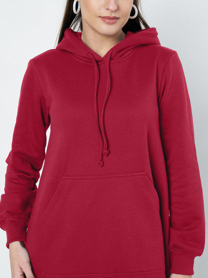 Hooded A-Line Midi Dress