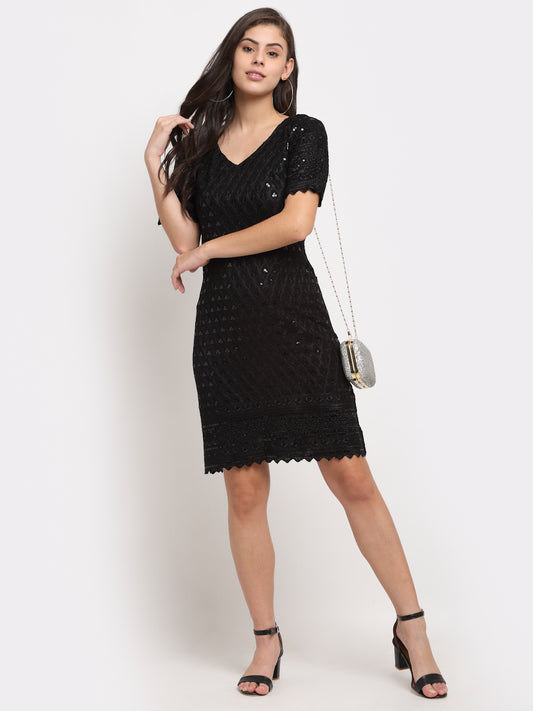 A-Line Sequined Dress