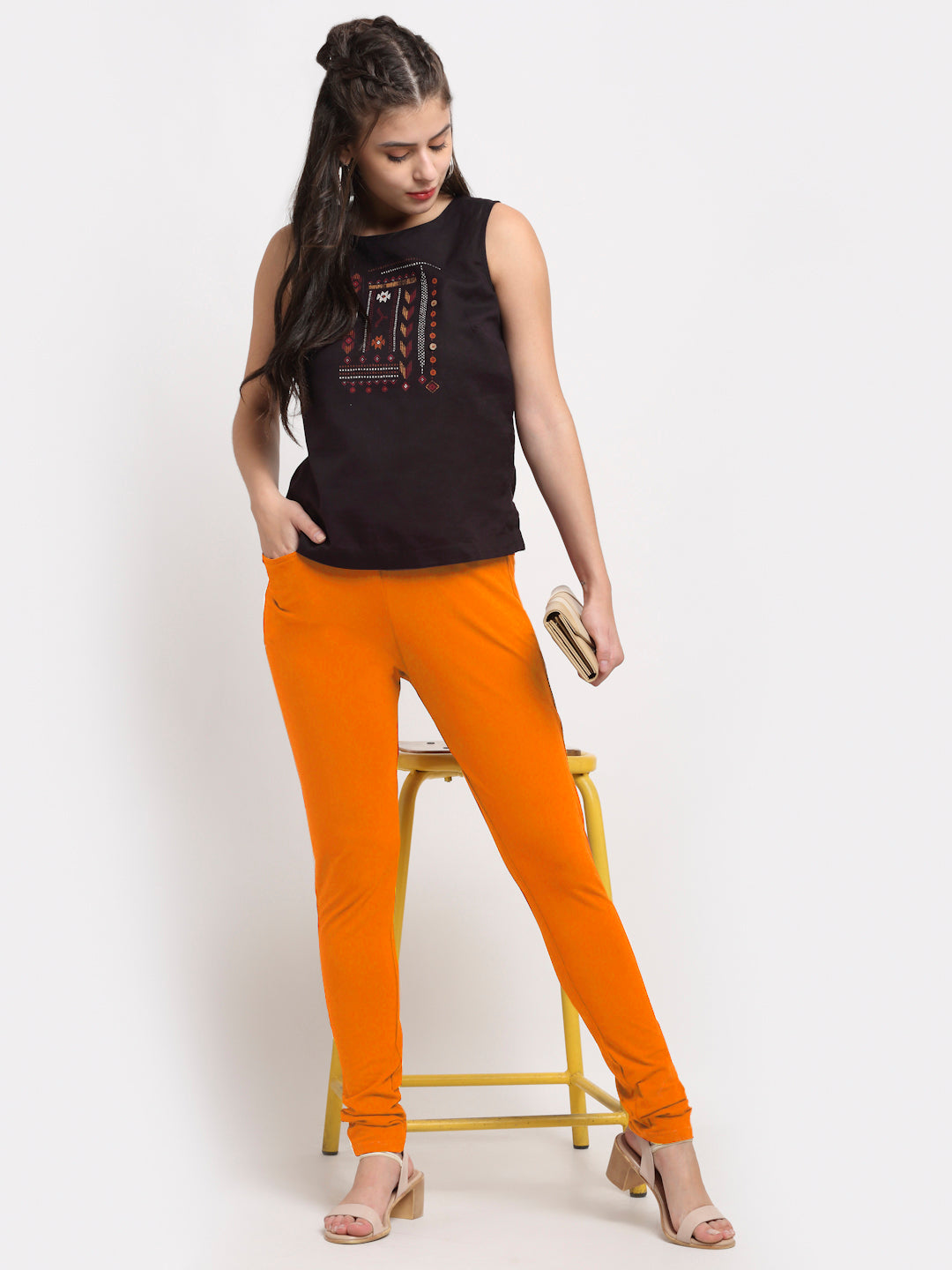 Cotton Ankle-Length Leggings