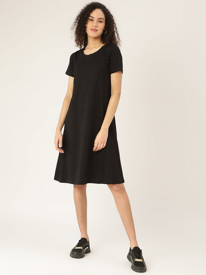 Pure Cotton A-Line Midi Dress